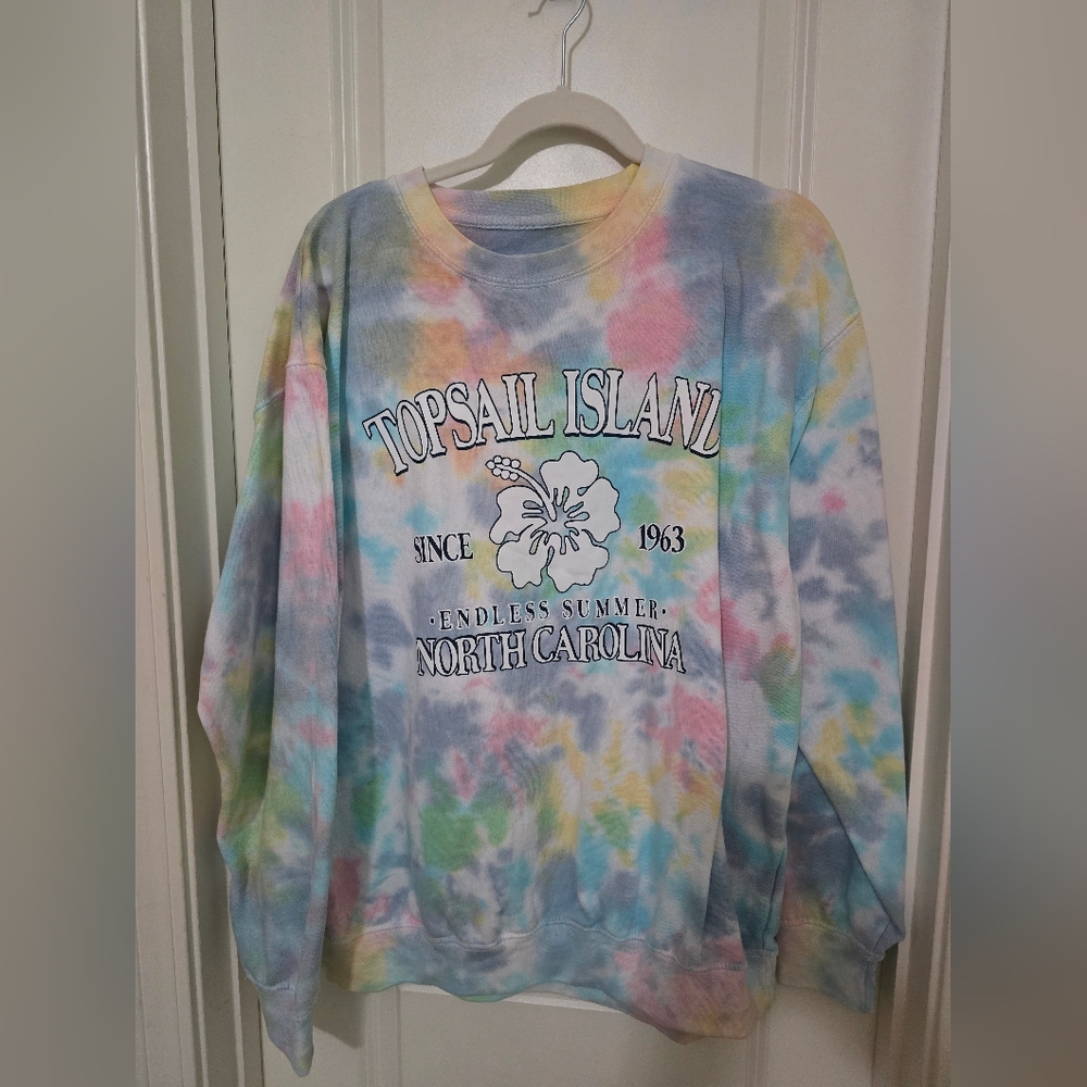 Topsail Island Tie-Dye Sweatshirt
